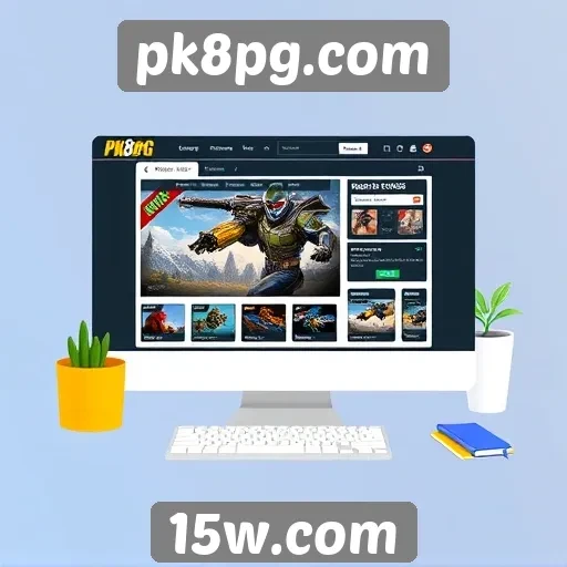 Análise da interface do usuário do pk8pg.com
